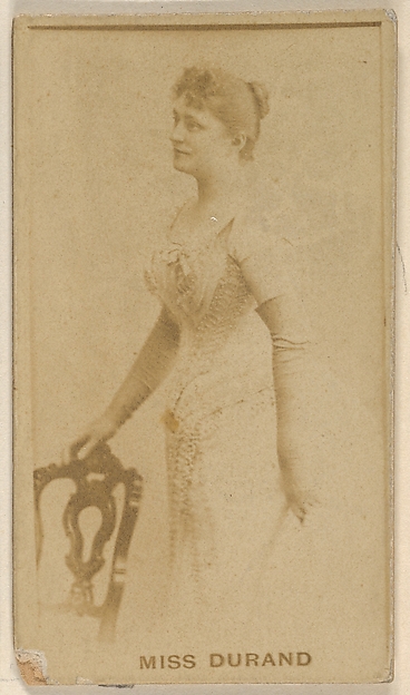 Allen & Ginter, Miss Durand, from the Actors and Actresses series (N45, Type 8) for Virginia Brights Cigarettes