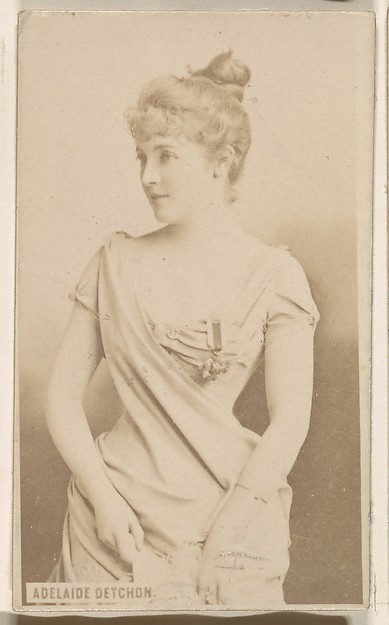 Kinney Brothers Tobacco Company, Adelaide Detchon, from the Actresses series (N246), Type 1, issued by Kinney Brothers to promote Sporting Extra Cigarettes