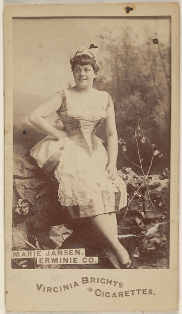 Allen & Ginter, Marie Jansen, Erminie Co., from the Actors and Actresses series (N45, Type 6) for Virginia Brights Cigarettes