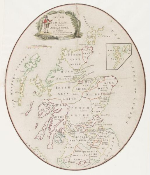 Unknown, A New Map of Scotland for Ladies Needle Work