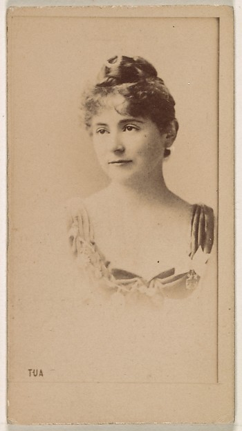 Kinney Brothers Tobacco Company, Miss Tua, from the Actresses series (N245) issued by Kinney Brothers to promote Sweet Caporal Cigarettes