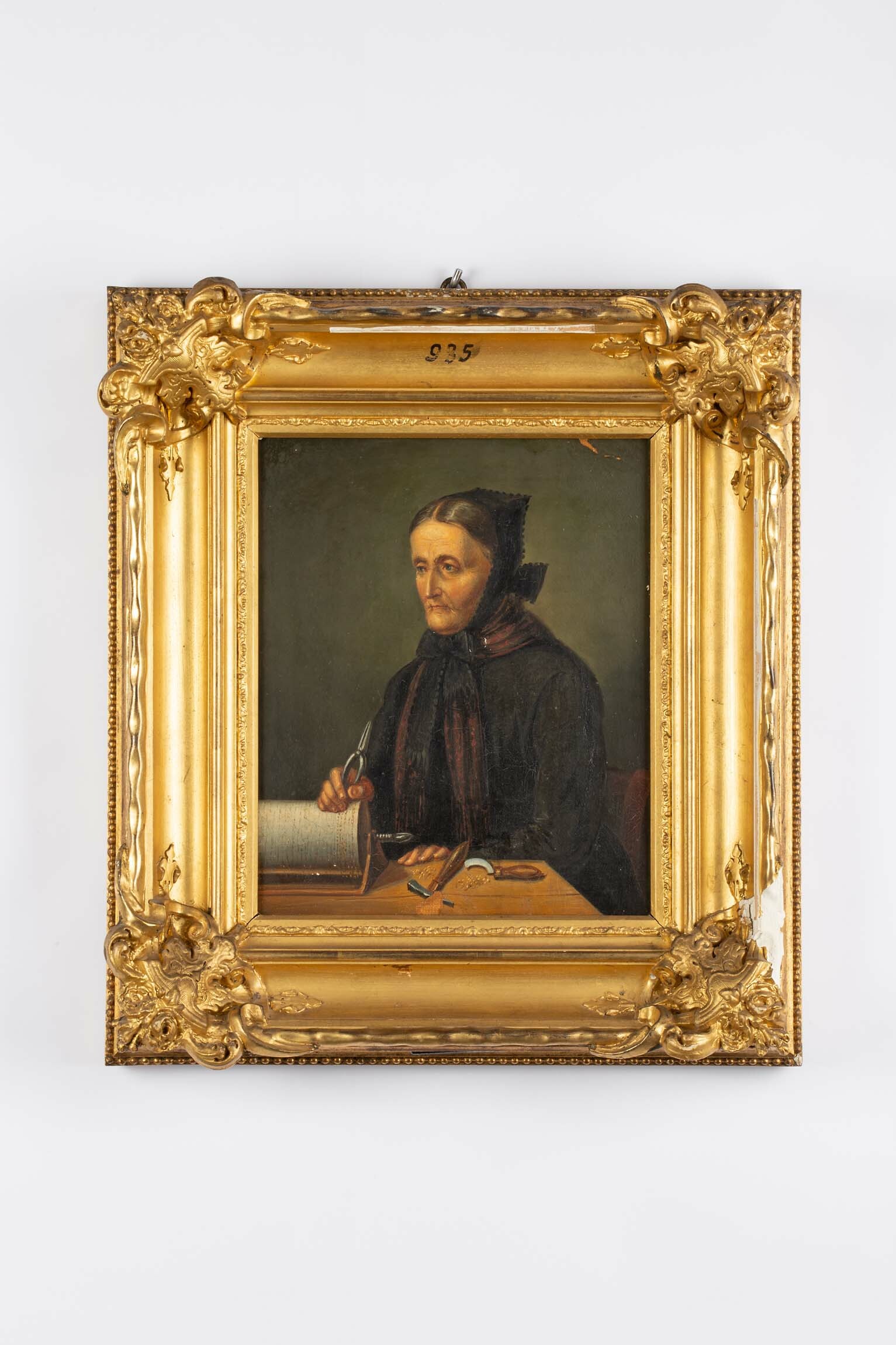 Johann Baptist Laule, Ölgemälde "Viktoria Duffner", Maler wohl J. B. Laule, Furtwangen, um 1860