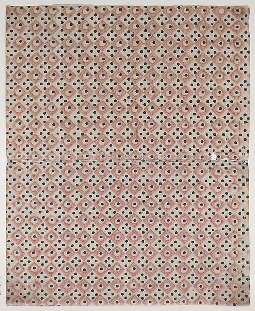 Anonymous, Book cover with overall pattern of red and black squares and dots
