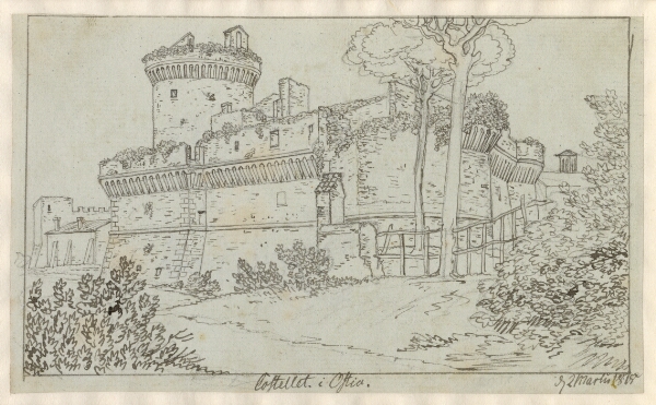 C.W. Eckersberg, Kastellet i Ostia.