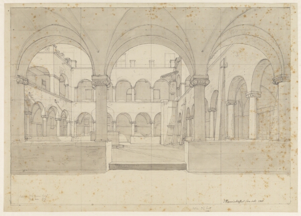 C.W. Eckersberg, Fra franciskanerklosteret ved Santa Maria in Aracoeli, Rom