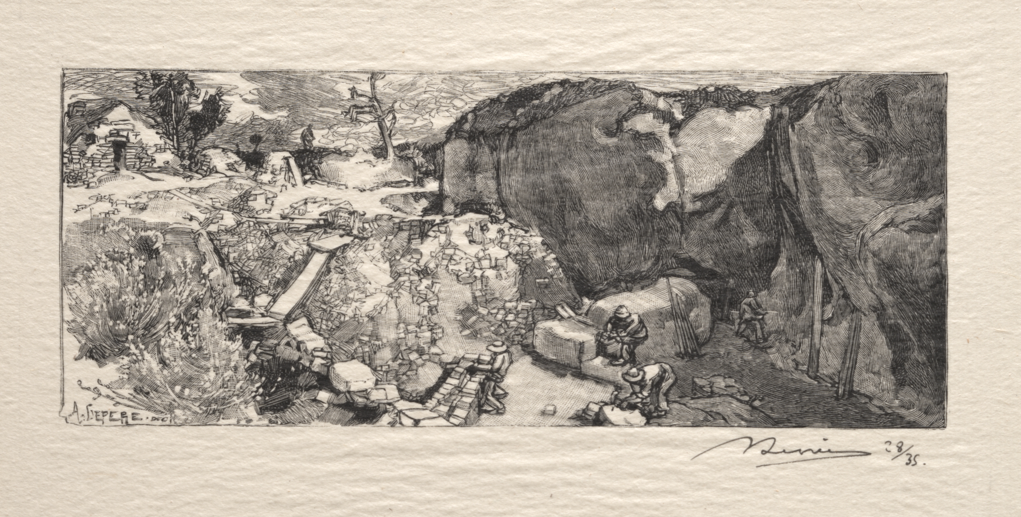 Auguste Louis Lepère, La Carrière de grès