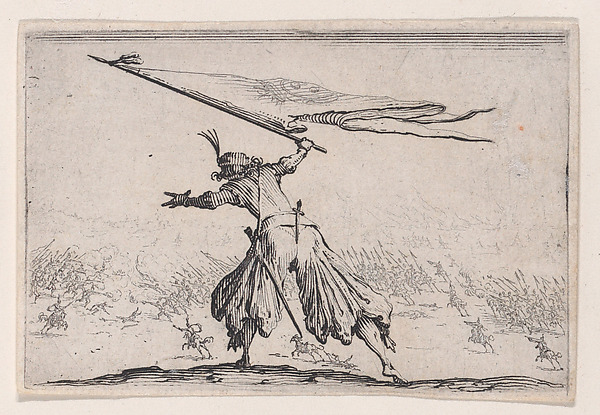 Jacques Callot, Le Porte-Étendard (The Standard Bearer), from Les Caprices Series A, The Florence Set