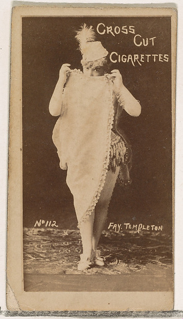 W. Duke, Sons & Co., Card Number 112, Fay Templeton, from the Actors and Actresses series (N145-1) issued by Duke Sons & Co. to promote Cross Cut Cigarettes
