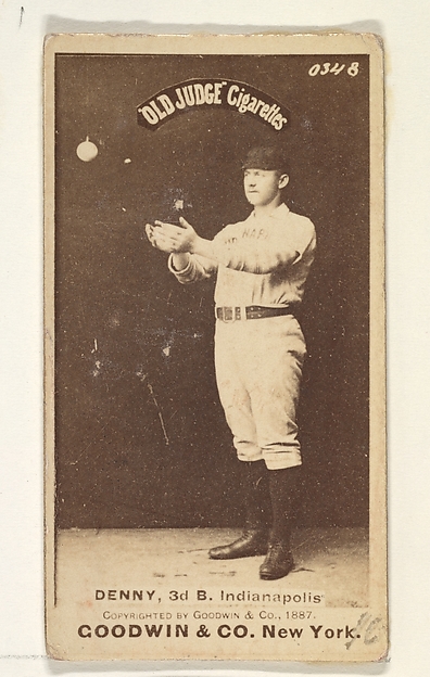 Goodwin & Company, Jerry Denny, 3rd Base, Indianapolis, from the Old Judge series (N172) for Old Judge Cigarettes