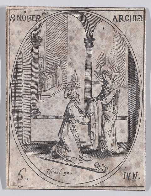 Jacques Callot, S. Norbert, archevêque (St. Norbert, Archbishop), June 6th, from "Les Images De Tous Les Saincts et Saintes de L'Année" (Images of All of the Saints and Religious Events of the Year)