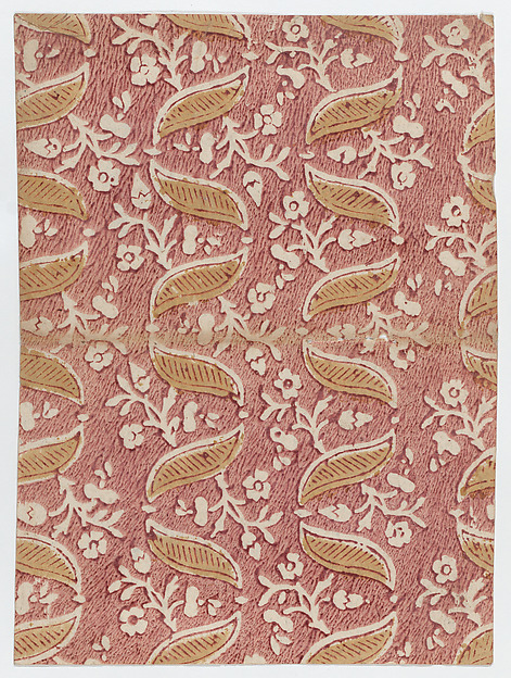 Anonymous, Book cover with overall red floral pattern