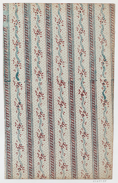 Anonymous, Sheet with overall vine and dot pattern