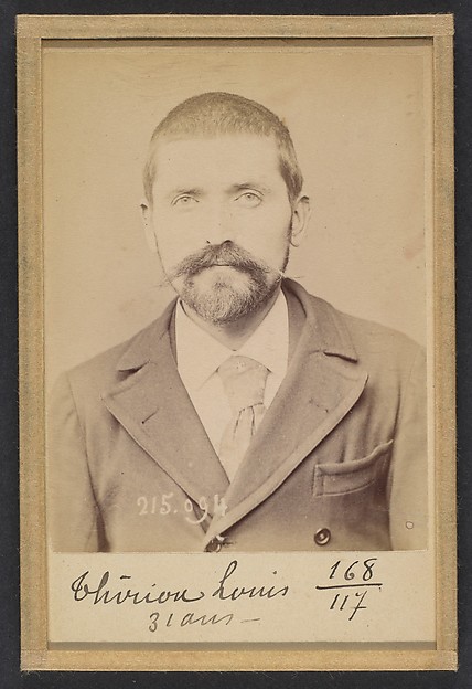 Alphonse Bertillon, Thirion. Louis, Joseph. 31 ans, né à Autrey (Vosges). Journaliste. Anarchiste. 4/3/94.