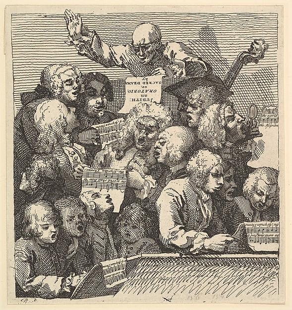 William Hogarth, A Chorus of Singers, or The Oratorio