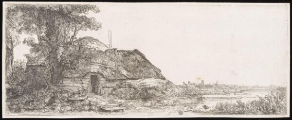 Rembrandt van Rijn, Landscape with a cottage and a large tree