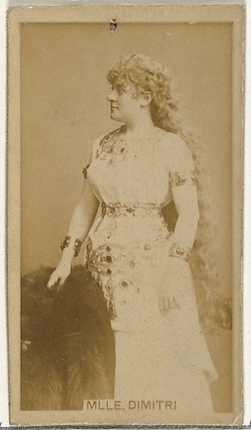 W. Duke, Sons & Co., Mlle. Dimitri, from the Actors and Actresses series (N145-8) issued by Duke Sons & Co. to promote Duke Cigarettes