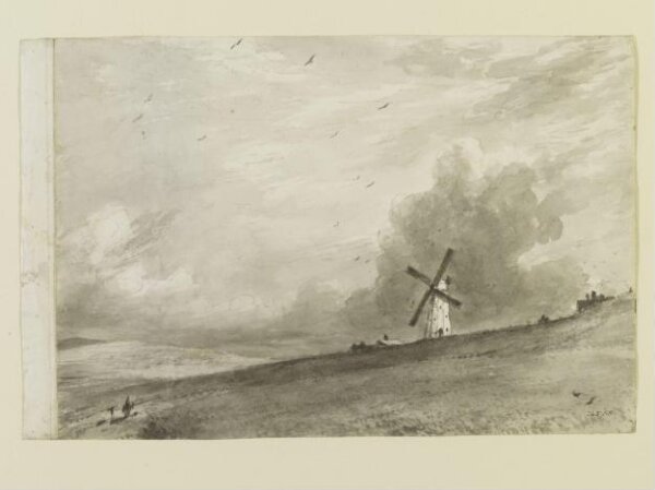 John Constable, A windmill, probably on the Downs near Brighton