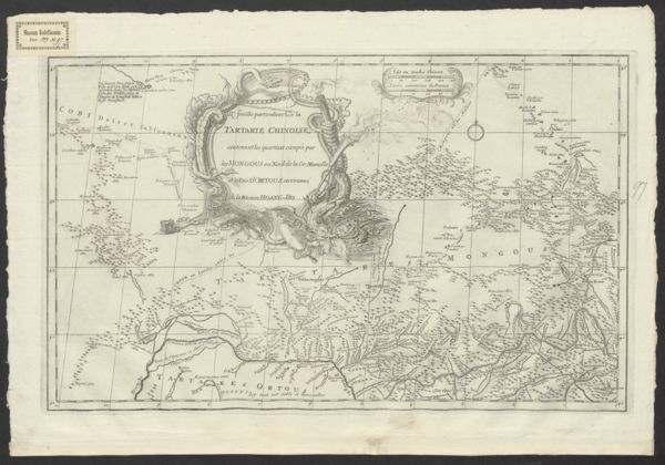 Anville, Jean Baptiste Bourguignon d', (1697-1782) (cartographer), Onzieme Feuille particul. de la Tartarie Chinoise, qui contient un Pays dependant de la Russie au Couchant de Niptchou