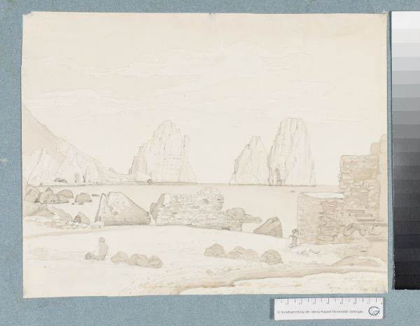 Unknown artist, Blick auf die Faraglioni vor Capri
