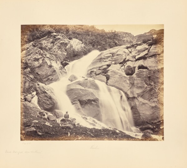 Samuel Bourne, Small Waterfall above Prini, Kulu