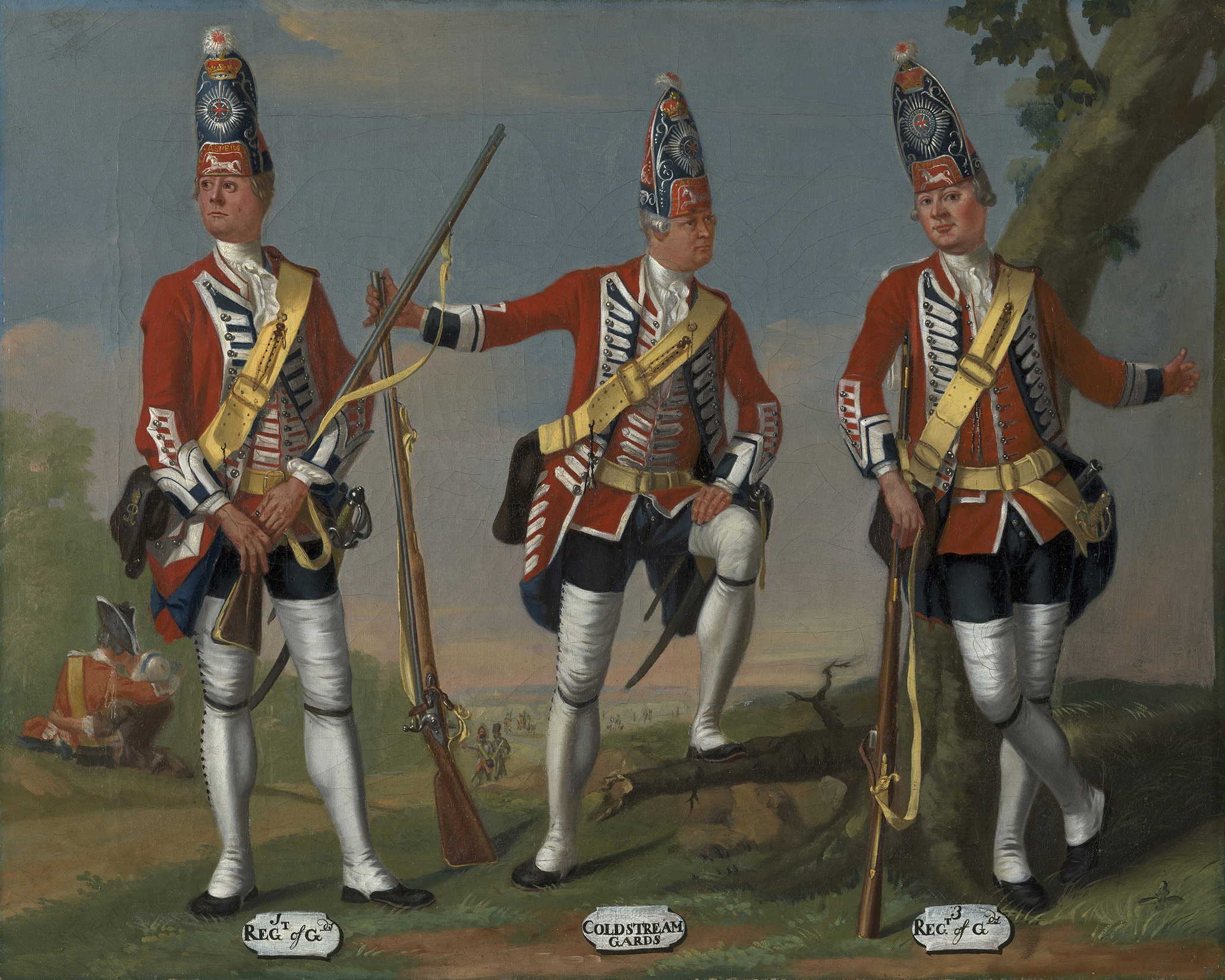 David Morier, Grenadiers, 1st and 3rd Regiments of Foot Guards and Coldstream Guards, 1751