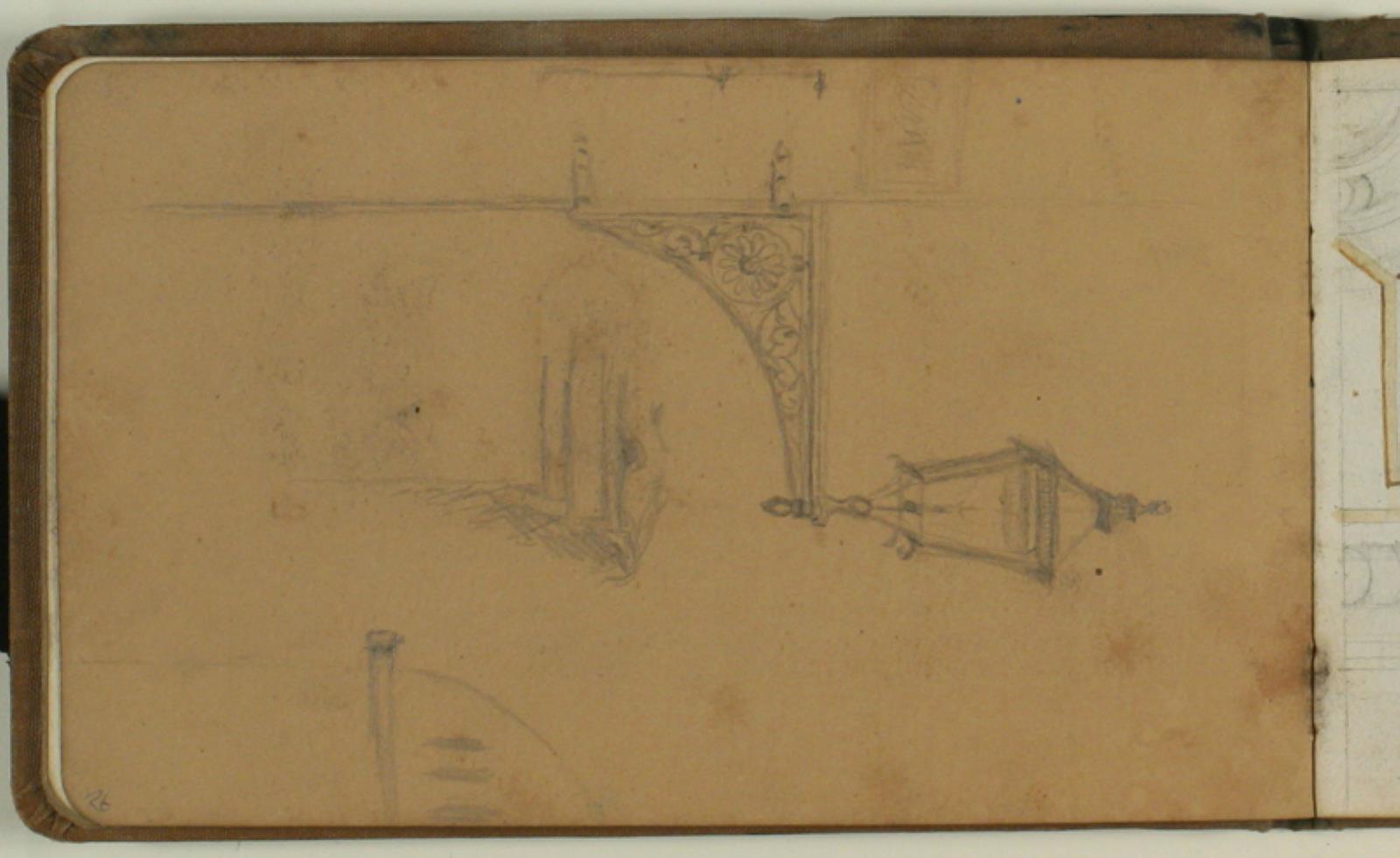 Niels Larsen Stevns, Studie af gadelygte og gesims