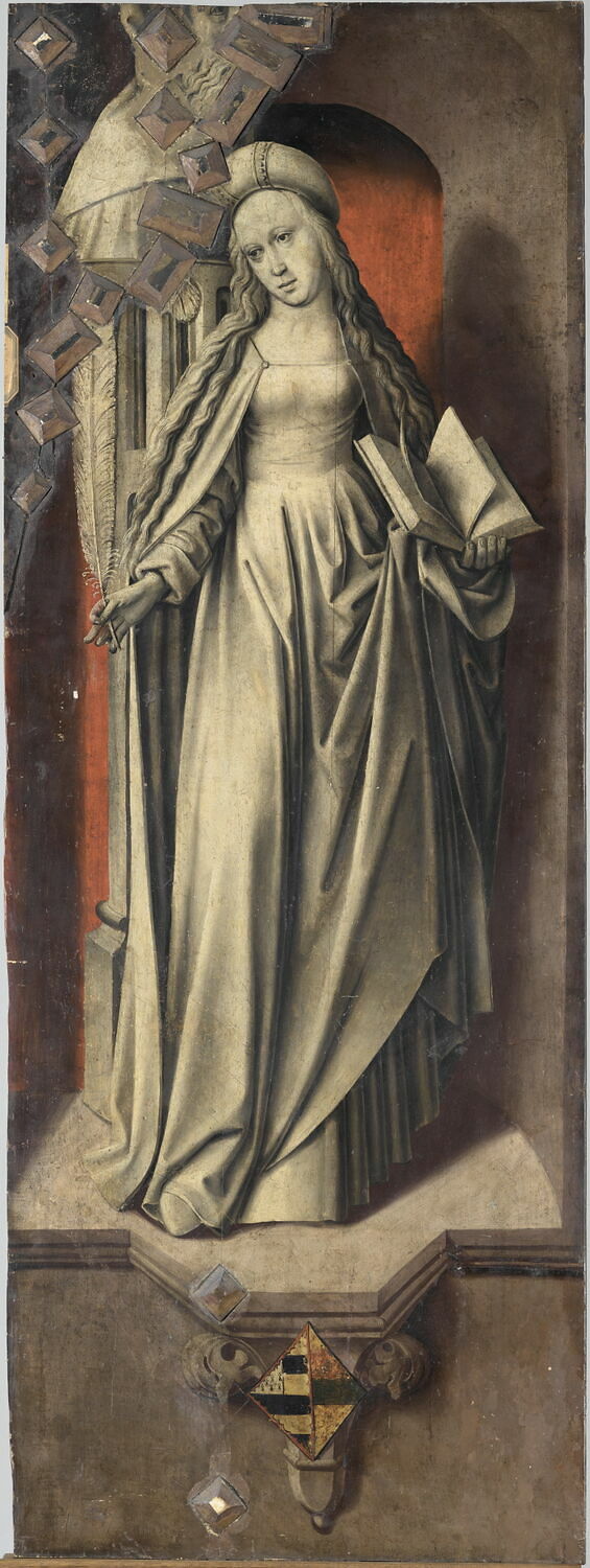Colijn de Coter, H Barbara en het wapen van Anton II Averhoult