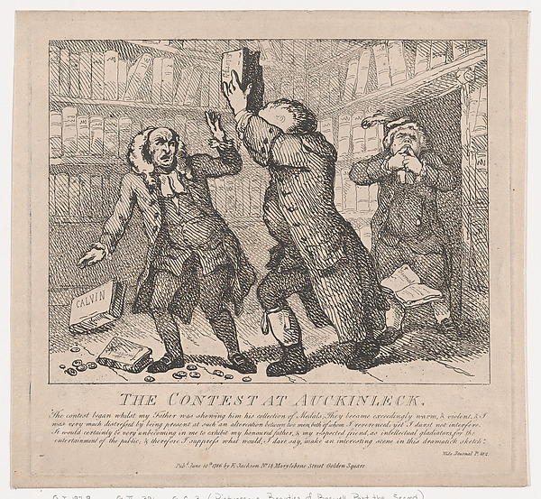 Thomas Rowlandson, The Contest at Auckinleck (Picturesque Beauties of Boswell, Part the Second)