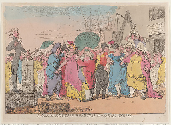 Thomas Rowlandson, A Sale of English-Beauties in the East Indies