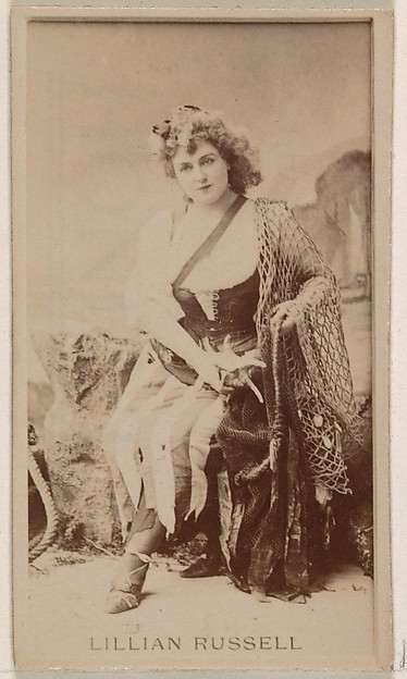 Kinney Brothers Tobacco Company, Lillian Russell, from the Actresses series (N245) issued by Kinney Brothers to promote Sweet Caporal Cigarettes