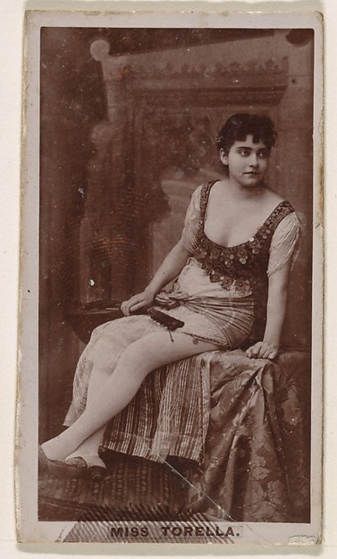 Kinney Brothers Tobacco Company, Miss Torella, from the Actresses series (N245) issued by Kinney Brothers to promote Sweet Caporal Cigarettes