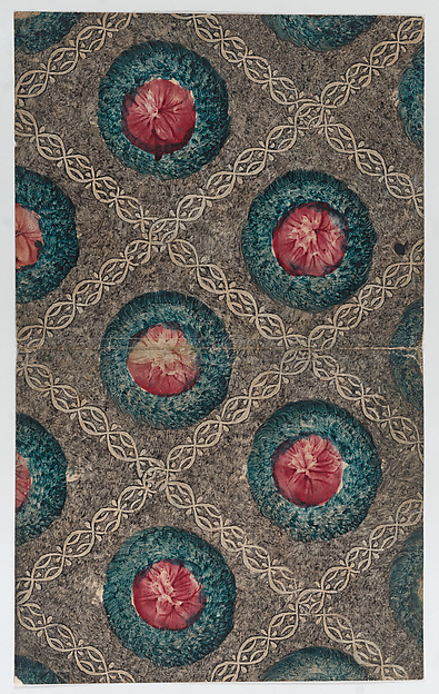 Anonymous, Book cover with circular designs and ornamental diagonal pattern
