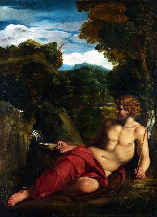 Annibale Carracci, Saint John the Baptist seated in the Wilderness