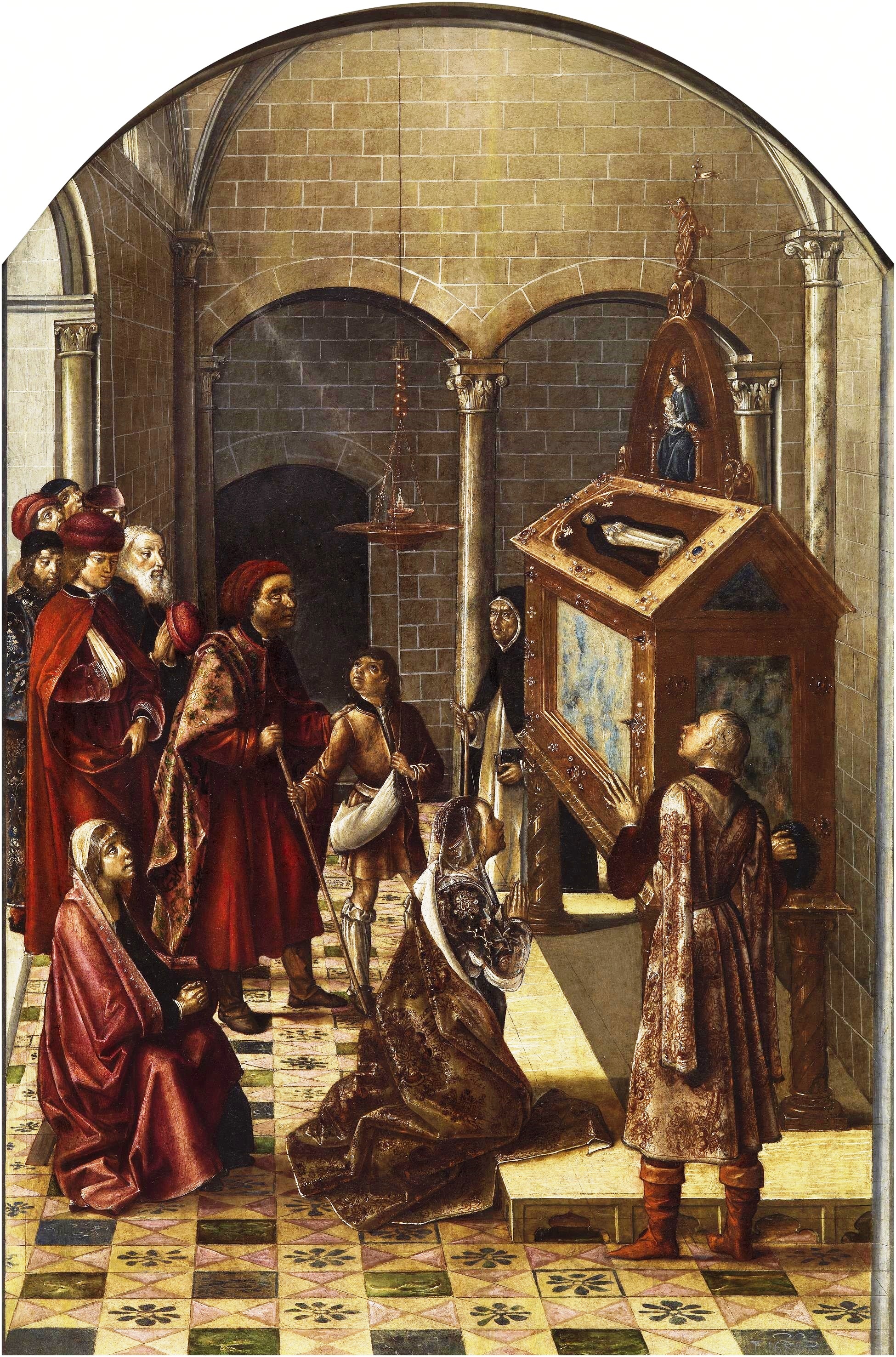 Pedro Berruguete, The Adoration of the Tomb of Saint Peter Martyr