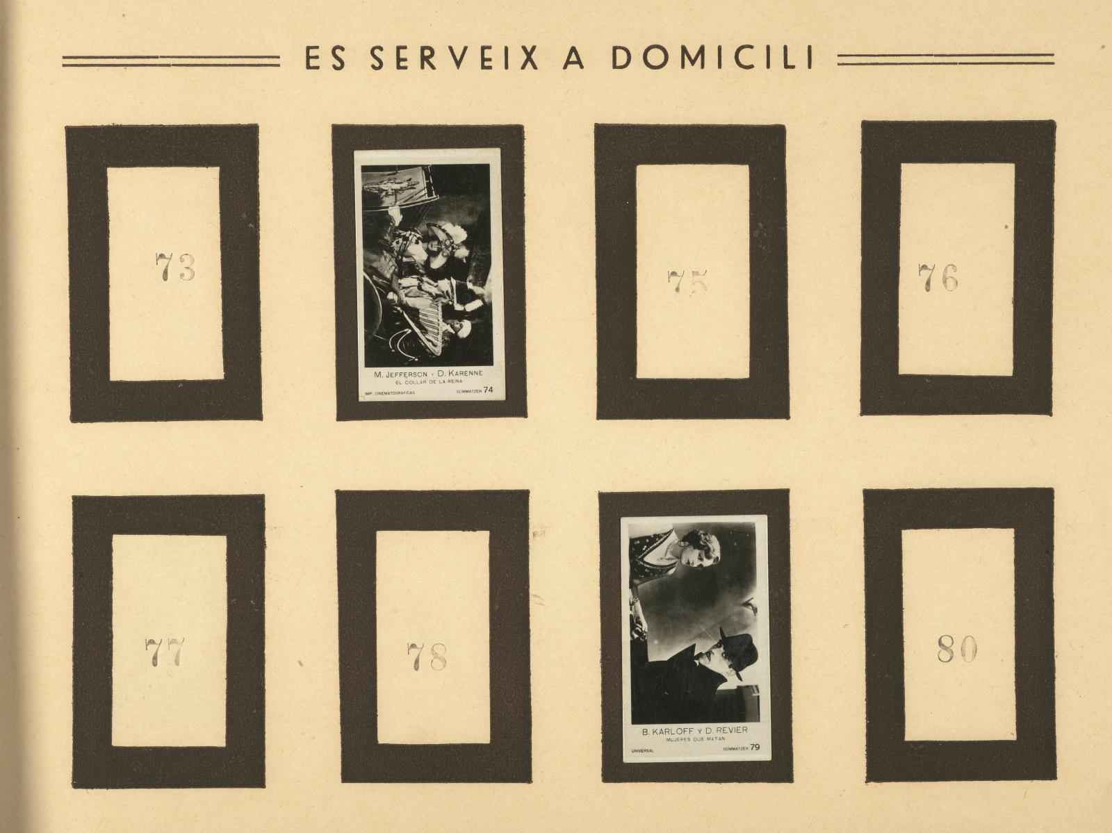 Desconegut, Film album, gift of the Colmado Mádico to its customers