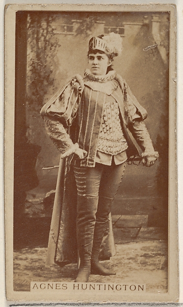 Allen & Ginter, Agnes Huntington, from the Actors and Actresses series (N45, Type 8) for Virginia Brights Cigarettes