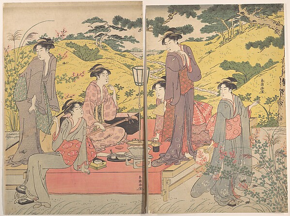 Katsukawa Shunchō, A Picnic Party at Hagidera