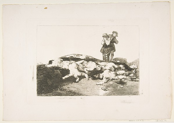 Goya (Francisco de Goya y Lucientes), Plate18 from "The Disasters of War" (Los Desastres de la Guerra): 'Bury them and keep quiet' (Enterrar y callar)