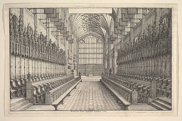 Wenceslaus Hollar, Choir and stalls in St George's Chapel, Windsor