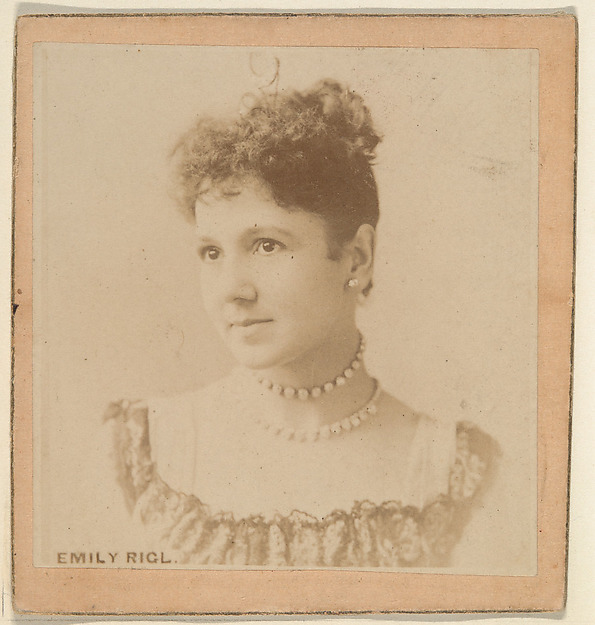 Kinney Brothers Tobacco Company, Emily Rigl, from the Actresses series (N246), Type 2, issued by Kinney Brothers to promote Sporting Extra Cigarettes