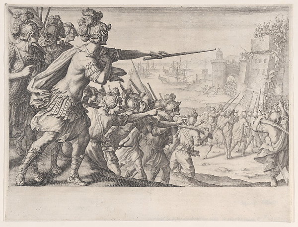 Jacques Callot, Prise de la Ville de Bone (Capture of the City of Bone), from La Vie de Ferdinand Ier de Médicis série appelée aussi Les Batailles des Médicis (The Life of Ferdinand I de'Medici also called The Medici Battles)