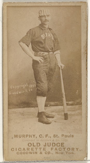 Goodwin & Company, Patrick Lawrence "Larry" Murphy, Center Field, St. Paul Apostles, from the Old Judge series (N172) for Old Judge Cigarettes