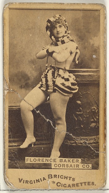 Allen & Ginter, Florence Baker, Corsair Co., from the Actors and Actresses series (N45, Type 1) for Virginia Brights Cigarettes
