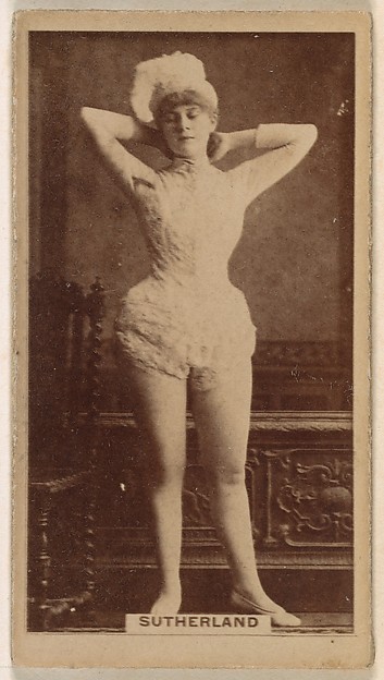 Kinney Brothers Tobacco Company, Miss Sutherland, from the Actresses series (N245) issued by Kinney Brothers to promote Sweet Caporal Cigarettes