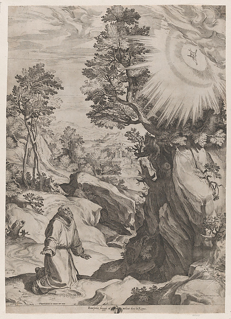 Cornelis Cort, St Francis Penitent in the Wilderness