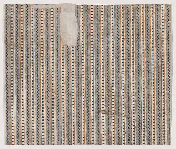 Anonymous, Book cover with overall zig zag and stripe pattern