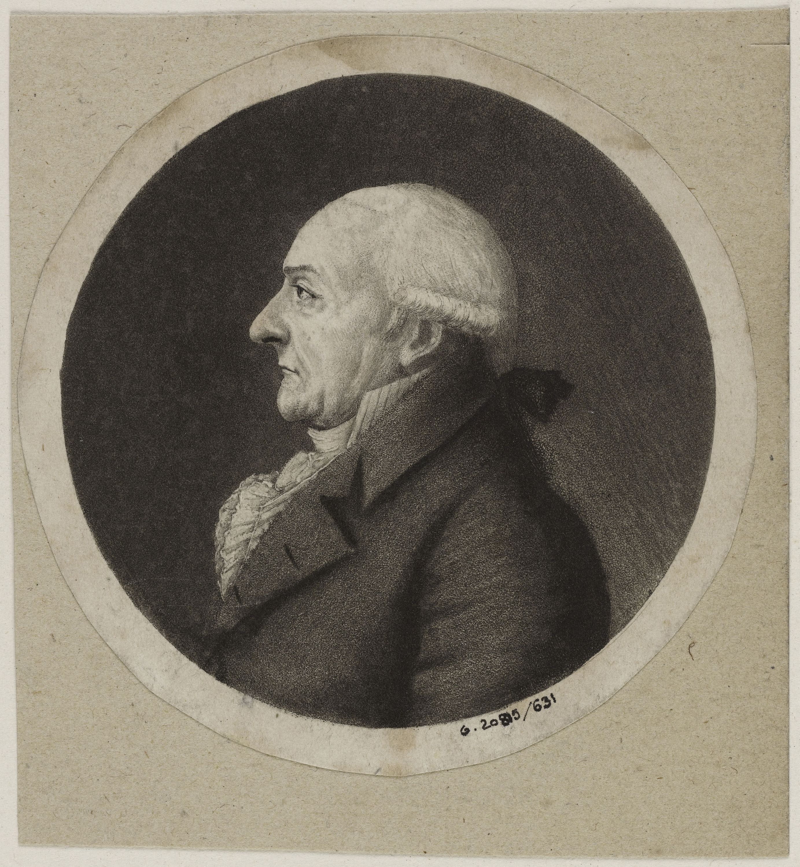 Edmé Quenedey, Portrait d'un homme, fin XVIIIème siècle/début XIXème siècle