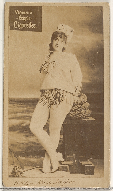 Allen & Ginter, Card 584, Miss Taylor, from the Actors and Actresses series (N45, Type 2) for Virginia Brights Cigarettes