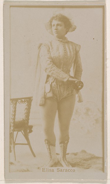 Kinney Brothers Tobacco Company, Mlle. Elisa Saracco, from the Actresses series (N245) issued by Kinney Brothers to promote Sweet Caporal Cigarettes