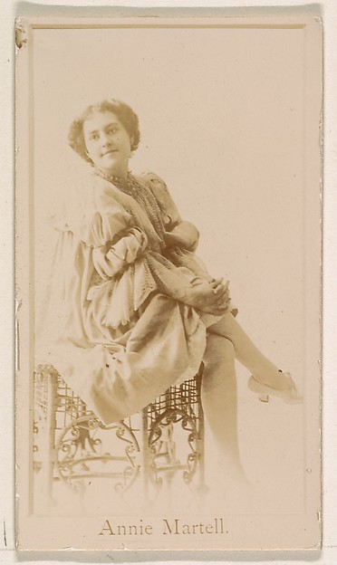 Kinney Brothers Tobacco Company, Annie Martell, from the Actresses series (N245) issued by Kinney Brothers to promote Sweet Caporal Cigarettes